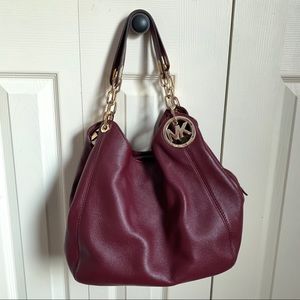 Burgundy Michael kors handbag